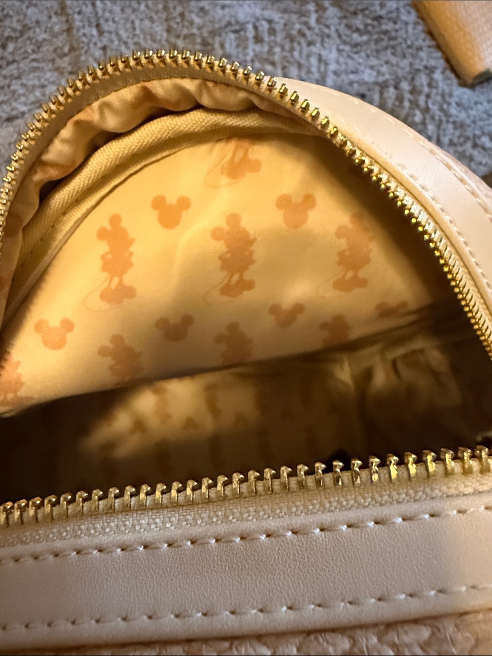 Disney x Loungefly Beige Mickey Ear Mini Backpack - Picture 2 of 11
